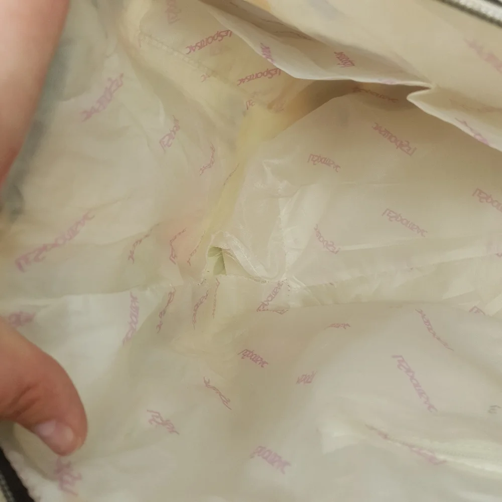 LeSportSac Small Duffle Bag Wild Animal Print Lion Giraffe Elephant Cream - Picture 10 of 12